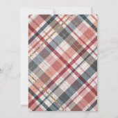 秋の花飾りフクロウ誕生日 招待状 (裏面)