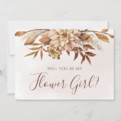 秋の花飾り　あなたは私のフラワーガール？ 招待状 (正面)