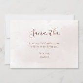 秋の花飾り　あなたは私のフラワーガール？ 招待状 (裏面)