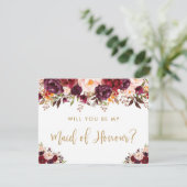 秋の花飾り◇私の伴娘になってくれる？ 招待状 (スタンド正面)
