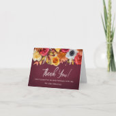 秋の花50誕生日折り サンキューカード (正面)