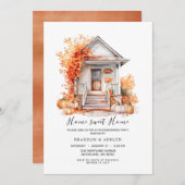 秋の花 かぼちゃの我が家 スイートホーム 招待状 (正面/裏面)