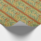秋の花、ウィリアム・モリスのカラフル ラッピングペーパー (角)