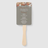 秋の花 ウェディングハンドファン グレー ハンドファン (正面)