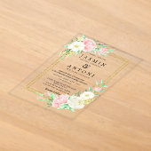秋の花 ウェディング アクリル招待状 (レイダウン)