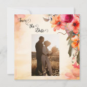 秋の花 ウェディング セーブ・ザ・デート (正面)