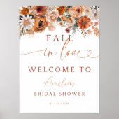 秋の花 ウェルカムサイン Fall In Love ポスター (正面)