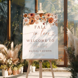 秋の花 ウェルカムサイン Fall In Love ポスター
