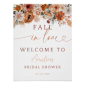 秋の花 ウェルカムサイン Fall In Love ポスター (正面)