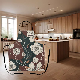 秋の花 エプロン