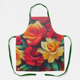 秋の花 エプロン