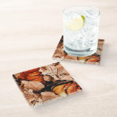 秋の花 ガラスコースター (アングル)