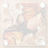 秋の花 ガラスコースター (裏面)