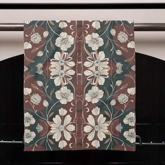 秋の花 キッチンタオル