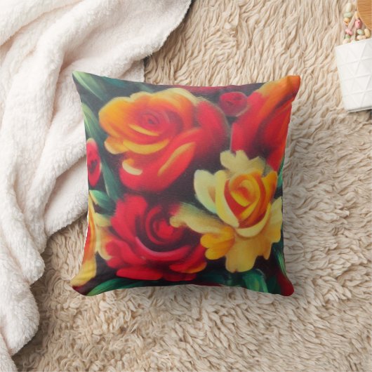 秋の花 クッション (ブランケット)