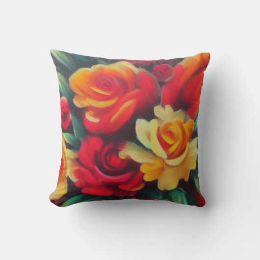 秋の花 クッション (正面)