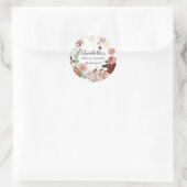 秋の花 グリーン ブライダルシャワー 感謝 ラウンドシール (バッグ)