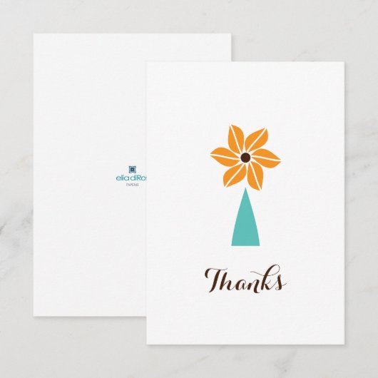 秋の花 サンキューカード (正面/裏面)