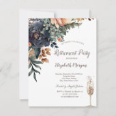 秋の花、シャンパングラス引退 招待状 (正面)