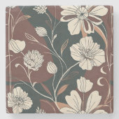 秋の花 ストーンコースター (正面)