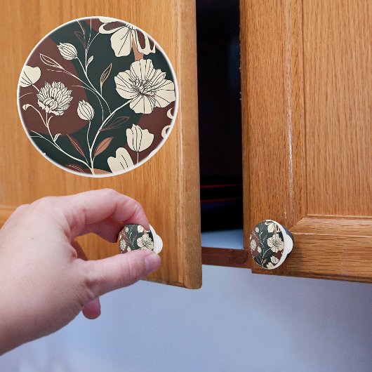 秋の花 セラミックノブ