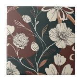 秋の花 タイル (正面)