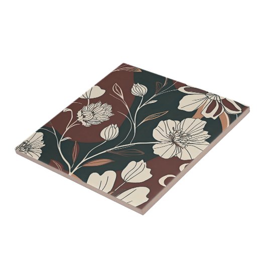 秋の花 タイル (側面)