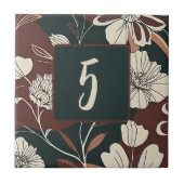 秋の花 タイル (正面)