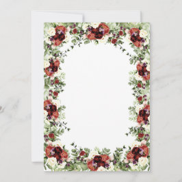 秋の花 テラコッタ クリーム ワインレッド 花 招待状