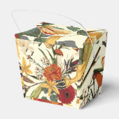 秋の花、ハーブ、キノコのシームレス。 フェイバーボックス (裏面サイド)