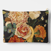 秋の花、ハーブ、キノコイラストレーション。 アクセサリーポーチ (裏面)