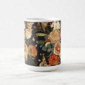 秋の花、ハーブ、キノコイラストレーション。 コーヒーマグカップ (中央)