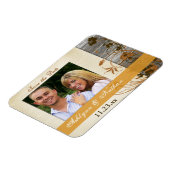 秋の花、フェイクな木保存日付の磁石 マグネット (左側)