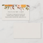 秋の花 フラワーズ ムーンス カスタム テキスト 封入カード エンクロージャーカード (正面/裏面)