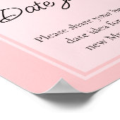 秋の花 フラワーダスティーローズの日付ジャー ブライダルシャワー   ポスター (角)