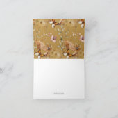 秋の花 フロール ボヘミアンスタイルのウェディングシャワーの折り紙 サンキューカード (内部)