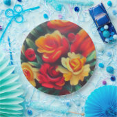 秋の花 ペーパープレート (パーティー)