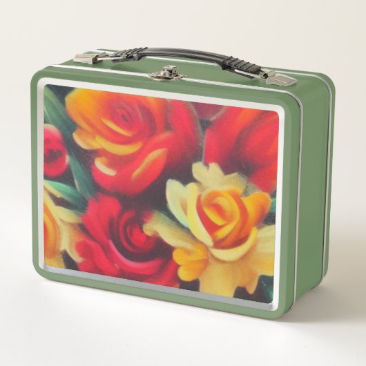 秋の花 メタルランチボックス (正面)