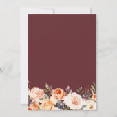 秋の花 モダン 結婚式 延期 お知らせ カード (裏面)