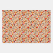 秋の花 ラッピングペーパーシート (正面)