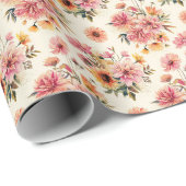 秋の花 ラッピングペーパー (ロールコーナー)