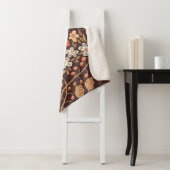 秋の花：ヴィンテージ継ぎ目のパターン シェルパブランケット (インサイチュ)