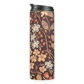 秋の花：ヴィンテージ継ぎ目のパターン タンブラー (回転右)