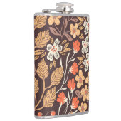 秋の花：ヴィンテージ継ぎ目のパターン フラスク (右)