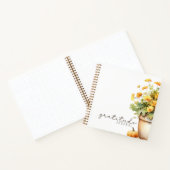 秋の花「感謝の日誌」 ノートブック (内部)