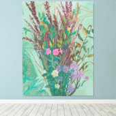 「秋の花」特大 キャンバスプリント (インサイチュ (ウッドフロア))