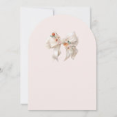 秋の花 白いリボン 秋が恋しい ベビーシャワー 招待状 (裏面)