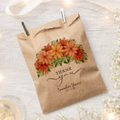 秋の花 秋のブーケ ウェディングシャワー フェイバーバッグ (クリップ留めされた状態)