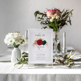 秋の花 秋の恋 ブライダルシャワー 招待状