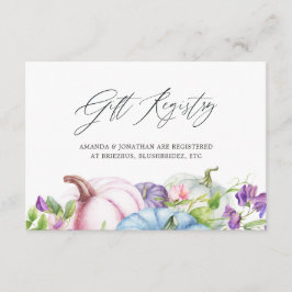 秋の花 秋の結婚式 ギフト レジストリー エンクロージャーカード